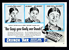 Vintage Nestle Crunch ad orignal 1939 candy bar Alfalfa our gang advertisement picture
