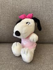 Peanuts Snoopy Belle Sister Pink Bow 8” Plush Cedar Fair Knotts picture