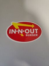 NEW IN N OUT BURGER Decal Bumper Sticker Red Oval 1990's New 🔥🔥 picture