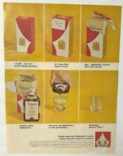 1963 Vintage Ballantine's Print Ad Scotch Gift Box Scotland 13.5x10.5 in picture