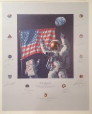 In the Beginning...Alan Bean Signed NASA Apollo Print- Aldrin, Collins, Schmitt picture