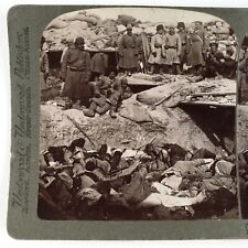 Post Mortem Soldiers Trench Stereoview c1905 Russo-Japanese War Fort Dead A2534 picture