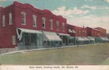 Main Street Looking South Mt Mount Morris Illinois IL 1910 Postcard picture