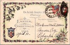 Easter WWI AEF Overseas Active Duty K of C APO Ezra Fillotson 1919 postcard JP6 picture