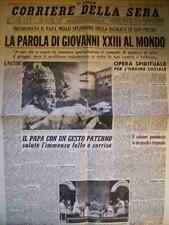 Corriere Of Evening 5 November 1958 The Word By Giovanni Xxiii The World (O4) picture