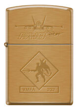 VMFA-232 Red Devils Zippo MIB USMC F/A-18 Hornet Squadron Brushed Brass picture