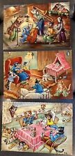 3 Vintage 1960s E Kruger Cat Dressed Anthropomorphic Band, Bedtime, Playing Card picture