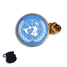 UNITED NATIONS UN FLAG ENAMEL LAPEL PIN BADGE GIFT picture