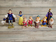Vintage 1993 Disney Snow White Seven Dwarfs 9 Figure Set Prince Evil Queen picture