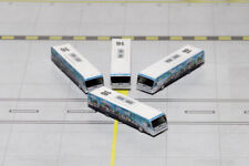 Cobus 3000 Passenger Bus White and Blue with Graphics 
