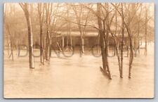 RPPC FALLS CREEK PENNSYLVANIA PA Dance Hall Flood Scene River Disaster Postcard picture