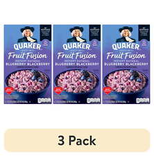 (3 pack) Quaker Instant Oatmeal, Fruit Fusion Blueberry Blackberry, 6 Packets picture