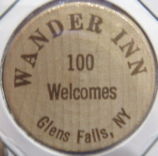 Vintage Wander Inn Glens Falls, NY Wooden Nickel - New York Token picture