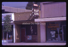 1978 SLIDE View of Closed Play Girl Bar & Michaelangelo's Coiffures Burbank CA picture