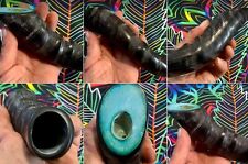 AFR-018 Handcrafted Real African Horn pipe with “Liquid Meerschaum” Bowl picture