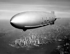 1933 USS Macon Airship over New York City Vintage Photograph 8.5