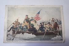 1908 Washington Crossing the Delaware Patriotic Vintage Postcard Posted picture