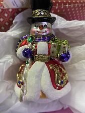 Radko Sir Scarlet Snow Snowman  Ornament New NWT 1018555 Large Numbered/limited picture