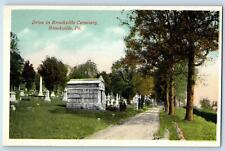c1920's Drive In Brookville Cemetery Dirt Road Brookville Pennsylvania Postcard picture