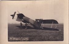 Original WWI RPPC Real Photo Postcard CRASHED FRENCH BREGUET BIPLANE FIGHTER 055 picture
