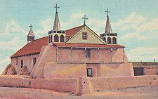 Postcard NM Isleta New Mexico Old Church of St Augustine I8 picture