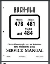 Rock Ola Jukebox 476, 481 & 484 Service Manual & Parts Catalog Manual 71 pages picture