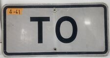 Authentic Retired Road Street Sign (TO) 12