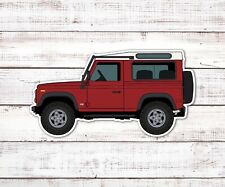 NAS Defender 90 Station Wagon Decal - Portofino Red LAND ROVER picture