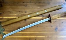 Vintage Wooden Wakizashi sword, Samurai sword is 29” long, wooden toy Cosplay  picture