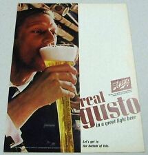 1965 Print Ad Schlitz Light Beer Man Drinks Long Glass of Beer Real Gusto picture