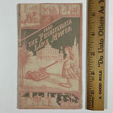 PENNSYLVANIA LAWN MOWER Victorian Trade Card. 1880 picture