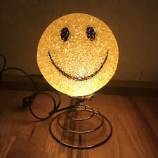 Smiley Face Lamp AS IS Bobble Head Retro Popcorn Melted Plastic Nightlight picture