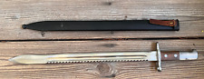 Swiss K11 K31 Model 1914 Pioneer Sawback Sword Bayonet w/ Scabbard 