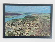 Aerial View Big Sky Country via I-94 Glendive Montana Postcard 1982 Unposted picture