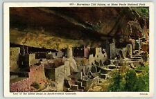 City of The Silent Dead Colorado Postcard Cliff Palace Mesa Verde National Park picture