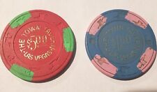 The Town Tavern Las Vegas Casino Lot Of 2 - Old Rare Obsolete Paulson Chips picture