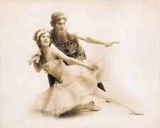 Anna Pavlova and Mikhail Mordkin Russian ballet dancers 1920 Old Photo picture