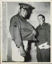1951 Press Photo Brooklyn Dodgers Don Newcombe at Army induction center, N.J. picture