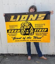 Vintage Lions Drag Strip Banner - Large 48