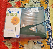 Vtg Springmaid Full Sheet Set Hunter Green 180 Thread Count Cotton Poly New picture