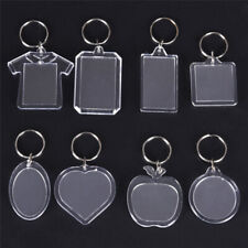 5PCs Transparent Blank Insert Photo Picture Frame Keyring Key Chain DIY Gift-SE picture