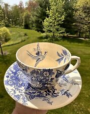 Antique/vintage English Trandferware Oversized Cup And Plate picture