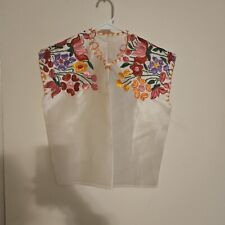 Vintage Hand Embroidered Floral Collar 17x18 picture