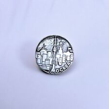 Rare Vintage Lapel Pin Soviet MOSCOW TV/RADIO TOWER picture