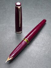 MONTBLANC No.12 Burgundy Bordeaux Vintage Fountain Pen Piston-filler 18C 750/F picture