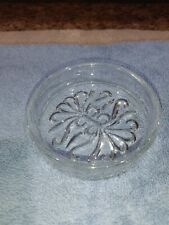 Vintage 4 in. Round Crystal Raised Glass Trinket picture