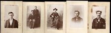 from ALBUM * lot of FIVE small photos on mat board NAMES Dates MILLER - CLARK picture