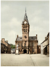 Annan. Town Hall. Vintage PC photochromie, England photochromie, vintage photo picture