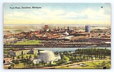 Postcard Ford Plant Dearborn Michigan Aerial View MI picture
