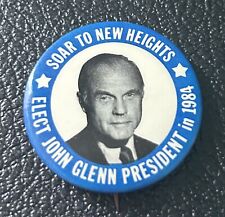 JOHN GLENN  Presidential  campaign  button 1984 Democratic Primary picture